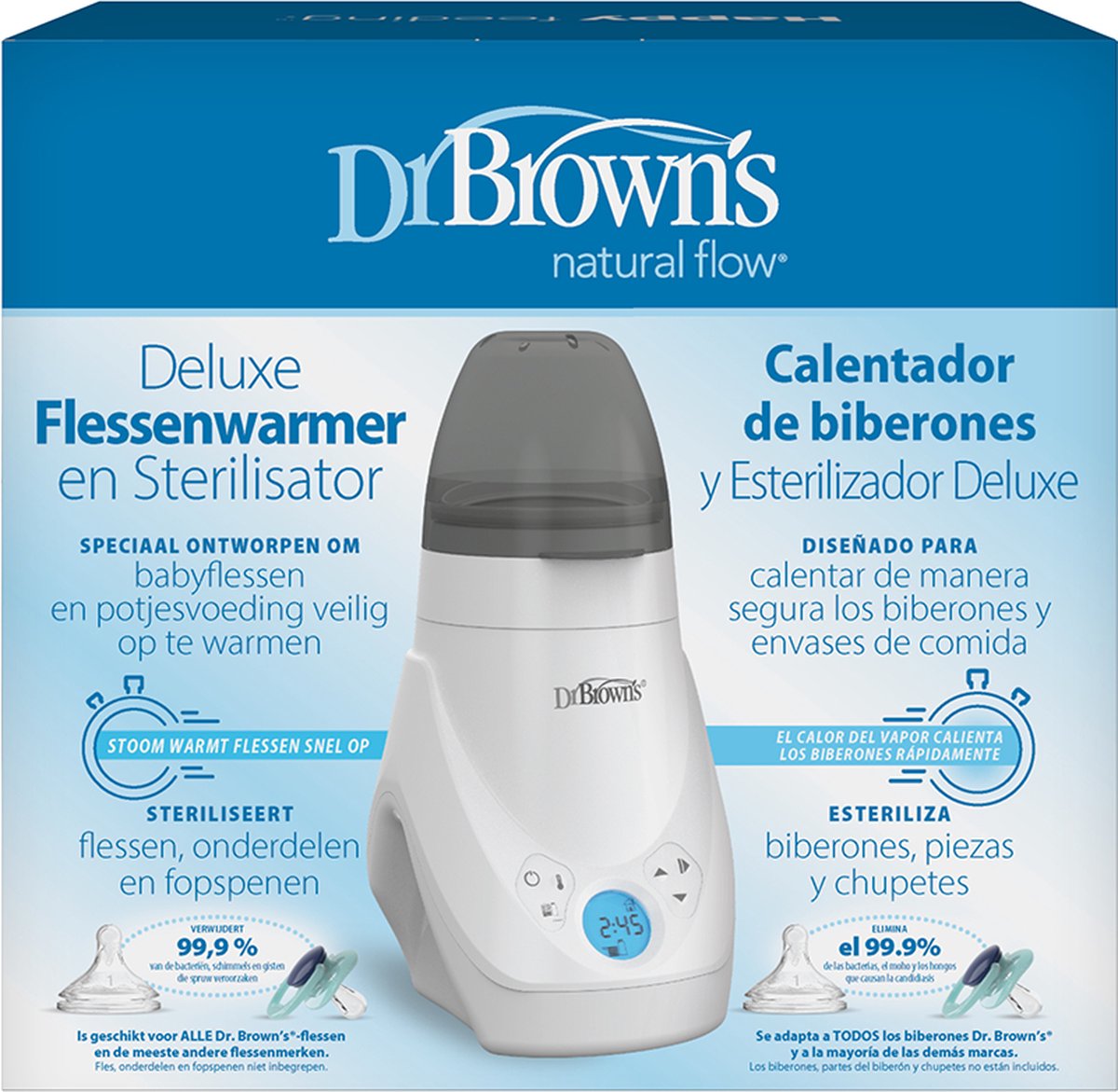 Uitdrukkelijk stopverf Afrika Dr. Brown's Deluxe Flessenwarmer en Sterilisator | bol.com