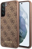 Guess Hoesje Hard Case 4G Logo Metal Bruin Geschikt voor Samsung Galaxy S23 Plus