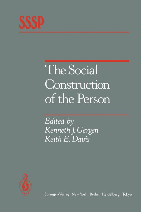 The Social Construction of the Person - cover