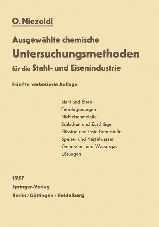 Ausgewählte chemische Untersuchungsmethoden für die Stahl- ... - cover