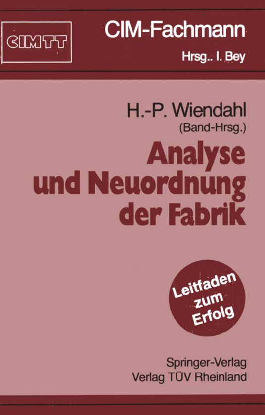 Analyse Und Neuordnung Der Fabrik - cover