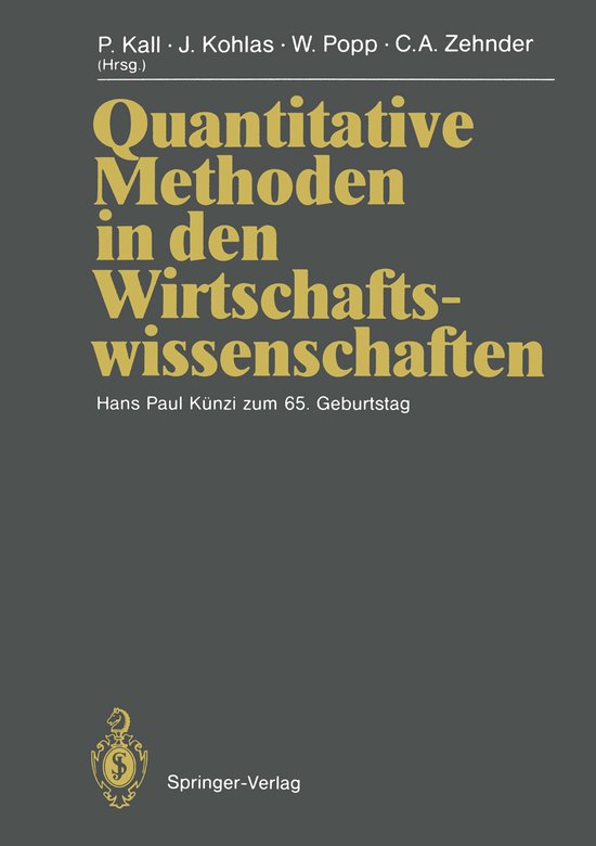 Quantitative Methoden in den Wirtschaftswissenschaften - cover