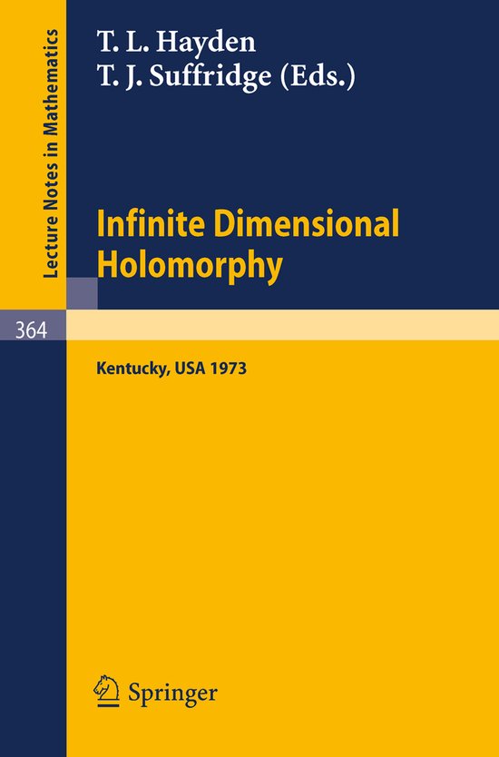 Proceedings on Infinite Dimensional Holomorphy - cover