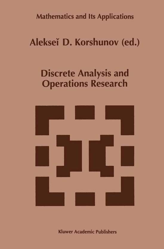 Mathematics and Its Applications355- Discrete Analysis and O ... - cover