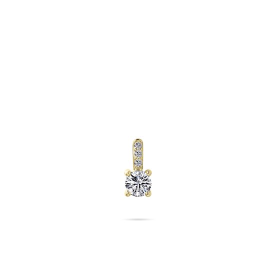 Gisser Jewels - Hanger - Zilver - Solitaire - Zirconia - 5 mm