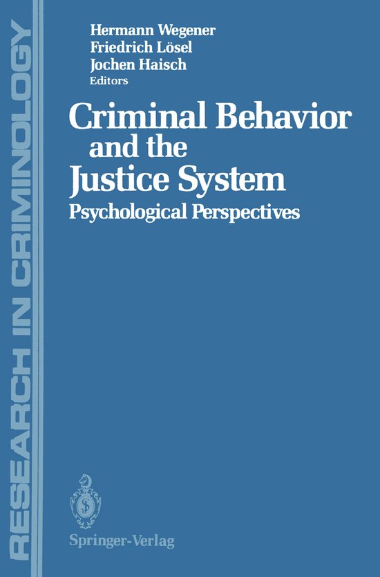 Criminal Behavior and the Justice System - cover