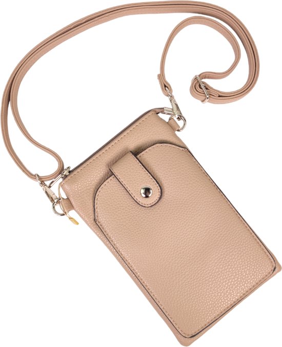 Flora&Co - Paris - Handy Crossbody sac à main/téléphone pour téléphone portable - téléphone portable - beige taupe