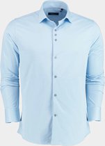 Ferlucci - Heren Overhemd - Slimfit - Stretch - Napoli - Ice Blue | bol.com