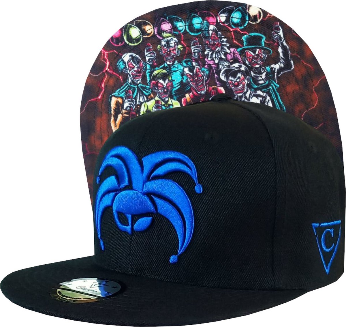 Capiche® Snapback Pet Heren – Clown Party – Zwart – Verstelbaar met Druksluiting – Sportcap – Baseball Cap – Mannen Cap – Clown Pet
