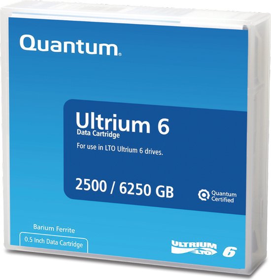 Quantum LTO Ultrium 6 - back-up data tape - 2.5TB / 6.25TB - MR-L6MQN-01