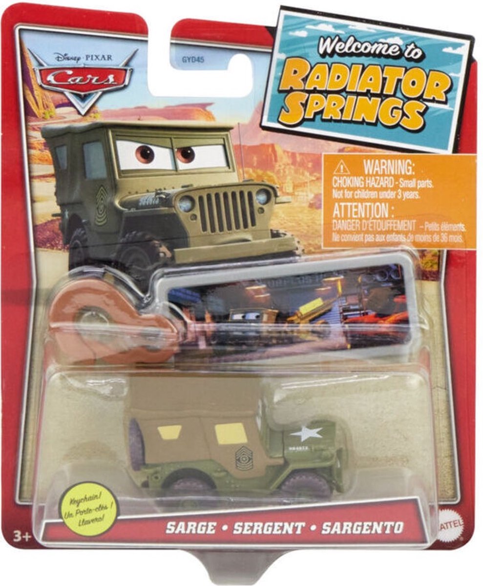 Disney Cars auto Sarge Radiator Springs - Sergent schaal 1:55 - Mattel