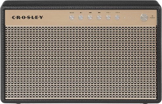 Bluetooth speaker 20W met lithiumbatterij, aux-ingang en USB-oplader – Crosley Montero zwart