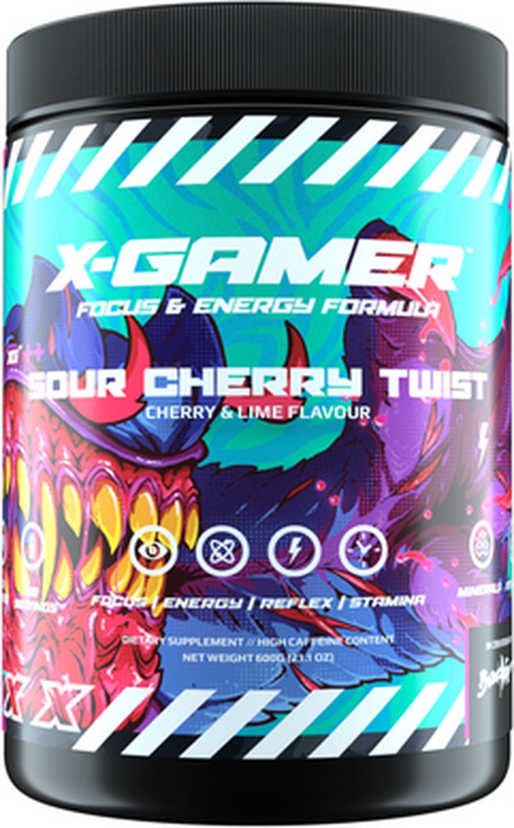 X-Gamer Sour Cherry Twist Flavour Energy Drink - 60 Serving