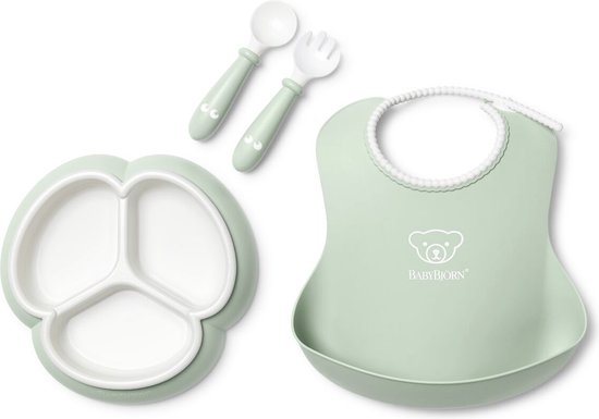 Coffret repas bébé rose pastel (4 pièces) : BabyBjörn