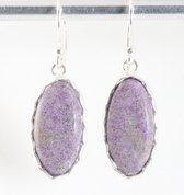 Zilveren oorbellen met purpuriet