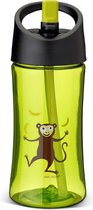 Bouteille d'eau / gourde Carl Oscar - 0,35 litre - synthétique - citron vert - singe - D 7,1 cm - H 17,5 cm