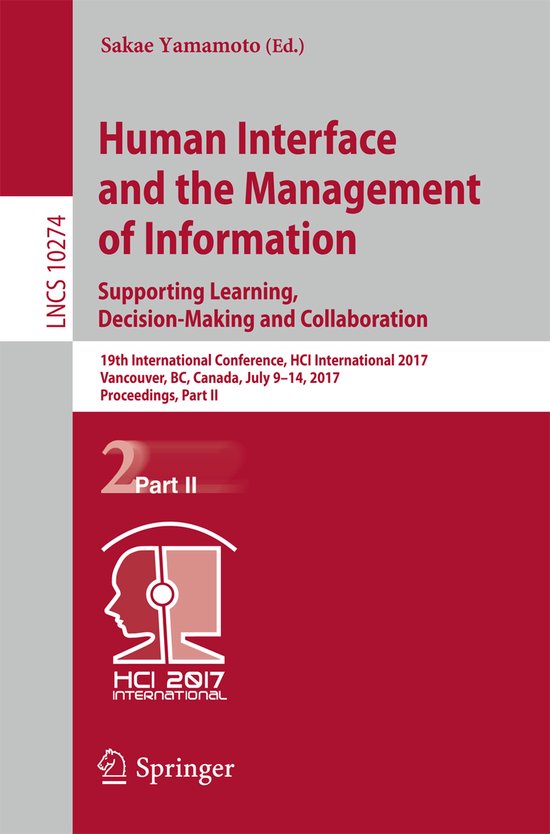 Human Interface and the Management of Information: Supportin ... - cover