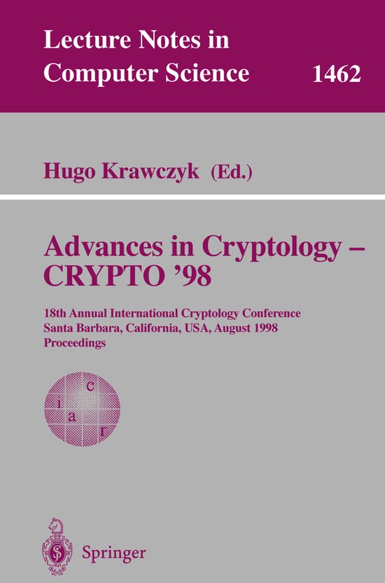 Advances in Cryptology - CRYPTO '98 - cover