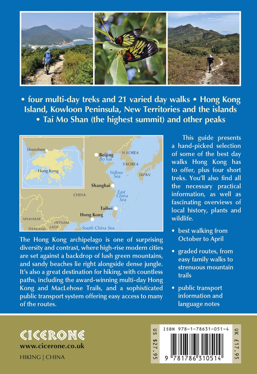Hiking in Hong Kong - back cover