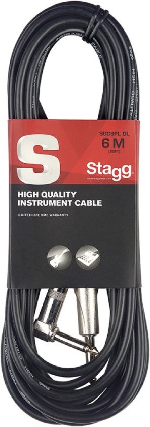 Stagg Câble Guitare/Instrument DLX L-Jack/Jack SGC6PL DL