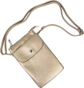 Flora&Co - Paris - Handig Crossbody hand/telefoontasje voor mobiel - gsm - goudkleurig