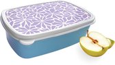 Boîte à pain Blauw avec Design Fleurs violet abstrait