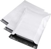10 verzendzakken coex - 32 x 42 cm - Wit/zwart mailer - plastic zelfklevend - kleding verzendzak - waterafstotend