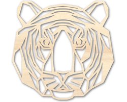 Houten Dierenkop - Tijger - Middel, Populieren triplex