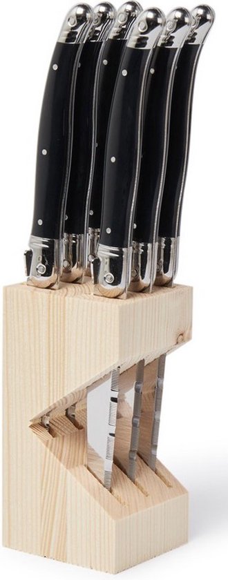 Foto: Sareva steakmessenset laguiole zwart 6 stuks