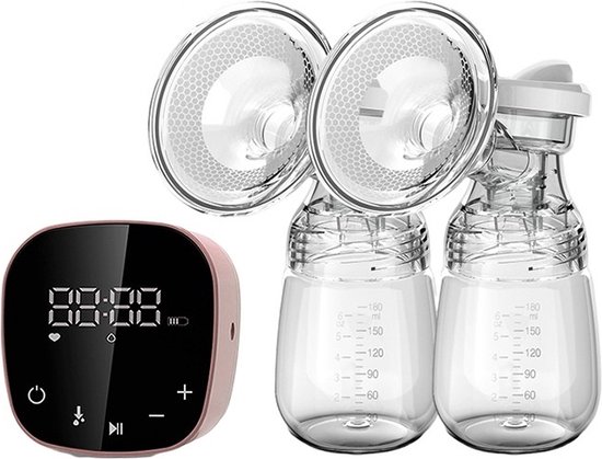 DrPhone BP2 – Automatische Borstkolf Met Accu – BPA Free - Handsfree – Verstelbare Zuigkracht – Superstil – Massagefunctie - Hygiënisch - Wit/Roze