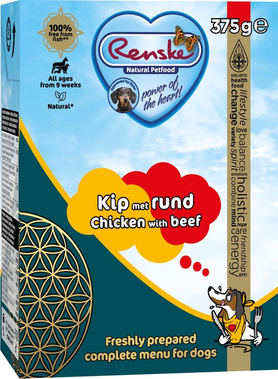 Renske Vers - Tetrapack 375 g - Hondenvoer - Kip&Rund