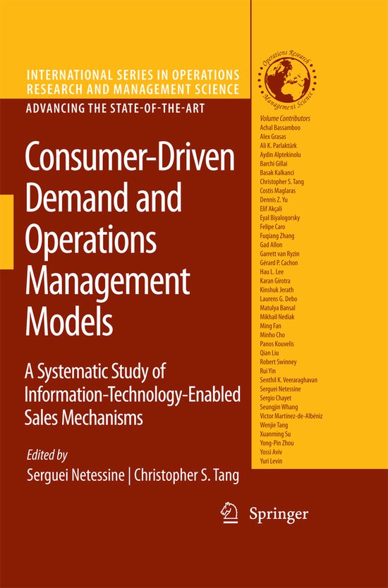 Consumer-driven Demand and Operations Management Models - cover
