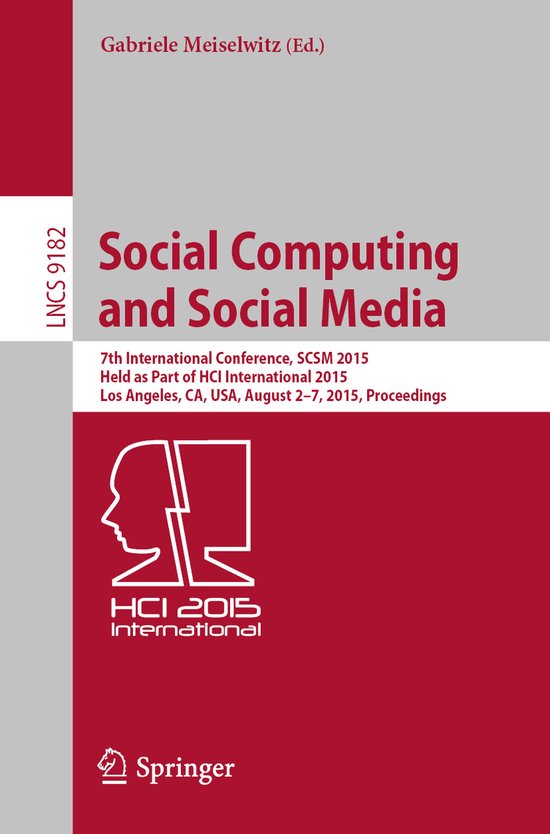Social Computing and Social Media - cover