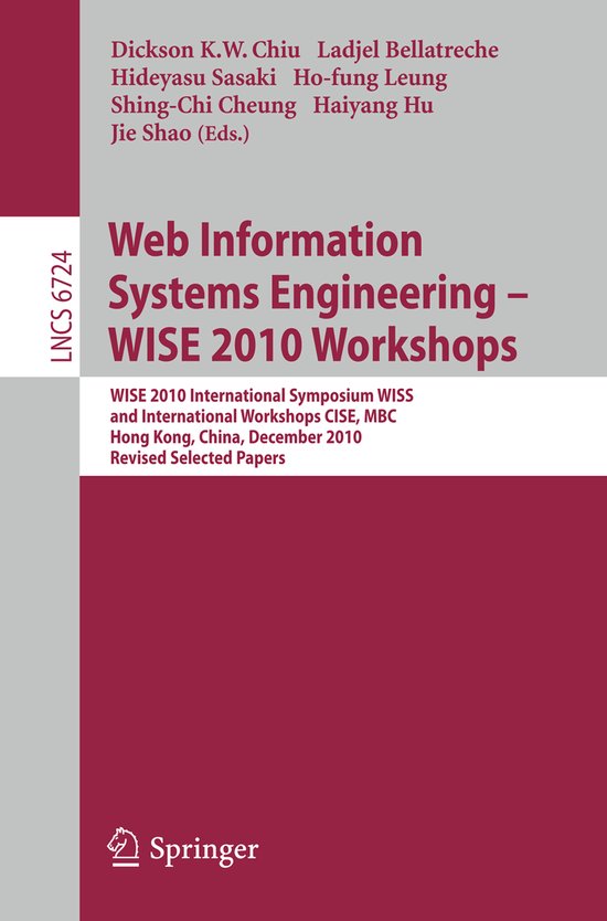 Web Information Systems Engineering - WISE 2010 Workshops - cover