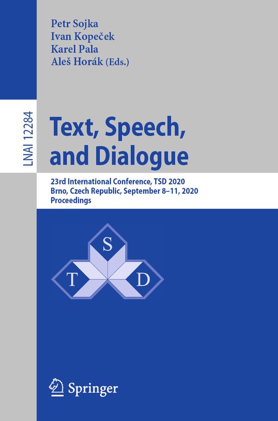 Text Speech and Dialogue - cover