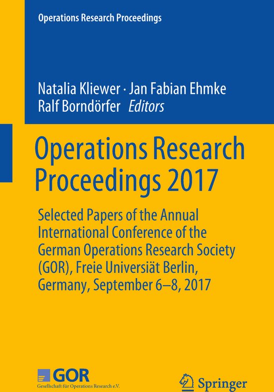 Operations Research Proceedings 2017 - cover