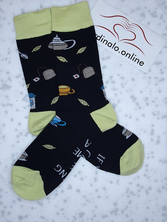 Thee-Liefhebber-Sokken-Cadeau-Grappig-Leuk-One Size-Unisex-Socks