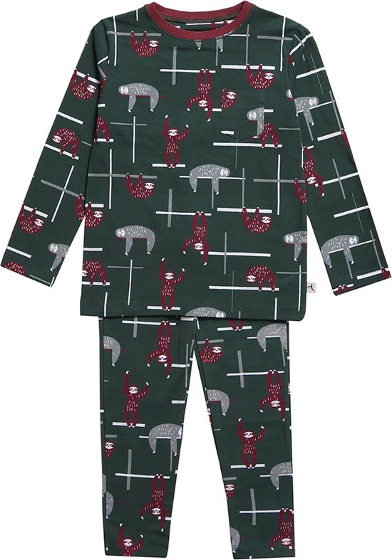 Ten Cate - Jongens - Pyjama Winter Deer Grey Melange - Groen - 98/104 |  bol.com