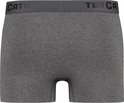 Donkergrijze Ten Cate boxershort met zwarte logo tailleband.
