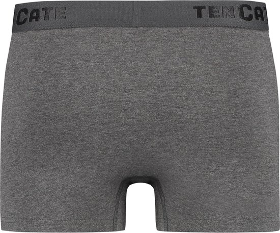 Donkergrijze Ten Cate boxershort met zwarte logo tailleband.