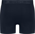 Donkerblauwe boxesshort met logo op de tailleband.