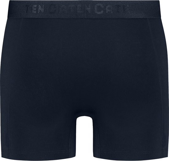 Donkerblauwe boxesshort met logo op de tailleband.