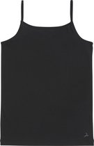 Ten Cate Basics organic cotton stretch spaghetti top zwart voor Meisjes | Maat 170/176