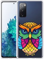 Coque Samsung Galaxy S20 FE Oeuvre colorée de hibou