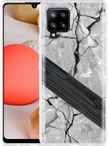 Hoesje Geschikt voor Samsung Galaxy A42 Marble Wood