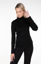 THERMOSHIRT DAMES - Zwart - Maat XL - Dames thermoshirt - Winterkleding - Warme kleding dames - Thermokleding dames - Thermoshirt zwart