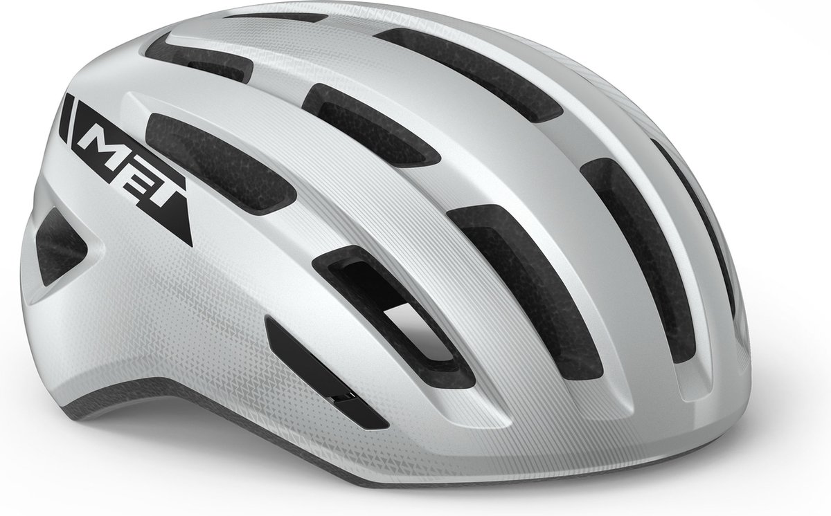 MET Miles Fietshelm Mannen & Vrouwen – Fietshelm Stadsfiets Volwassenen – E-Bike – Trekking – Maat M/L (58-61cm) – White Glossy (Wit)