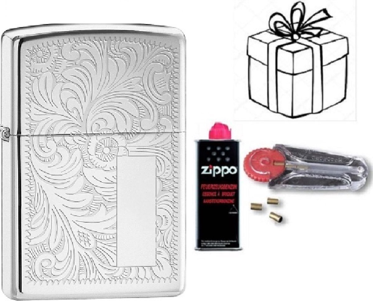 Goedkoopste Geschenkset Zippo- ZIPPO met ZIPPO BENZINE en Vuursteentjes-uniek cadeau