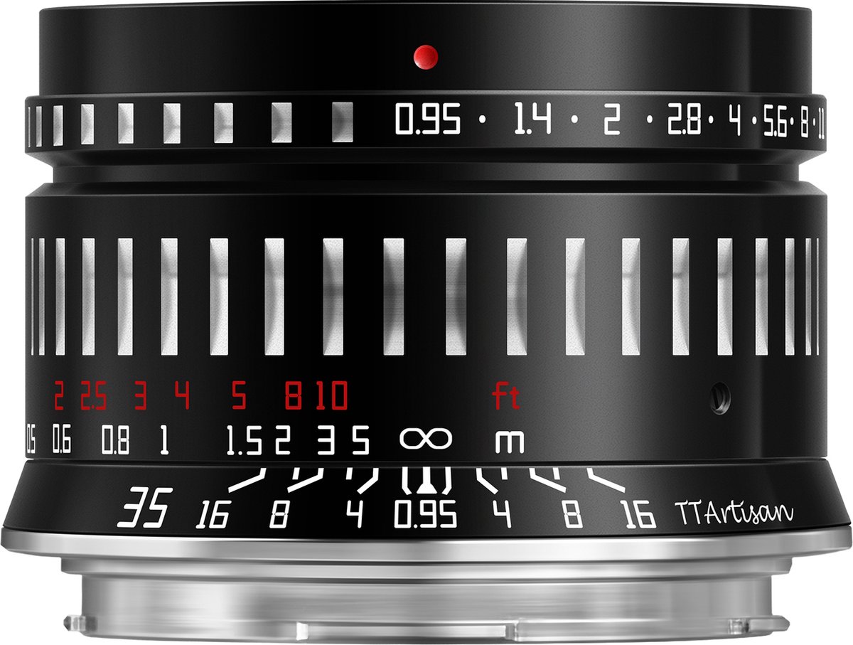 TT Artisan - Cameralens - 35mm F/0.95 APS-C voor Leica/Sigma L-vatting, zwart + zilver