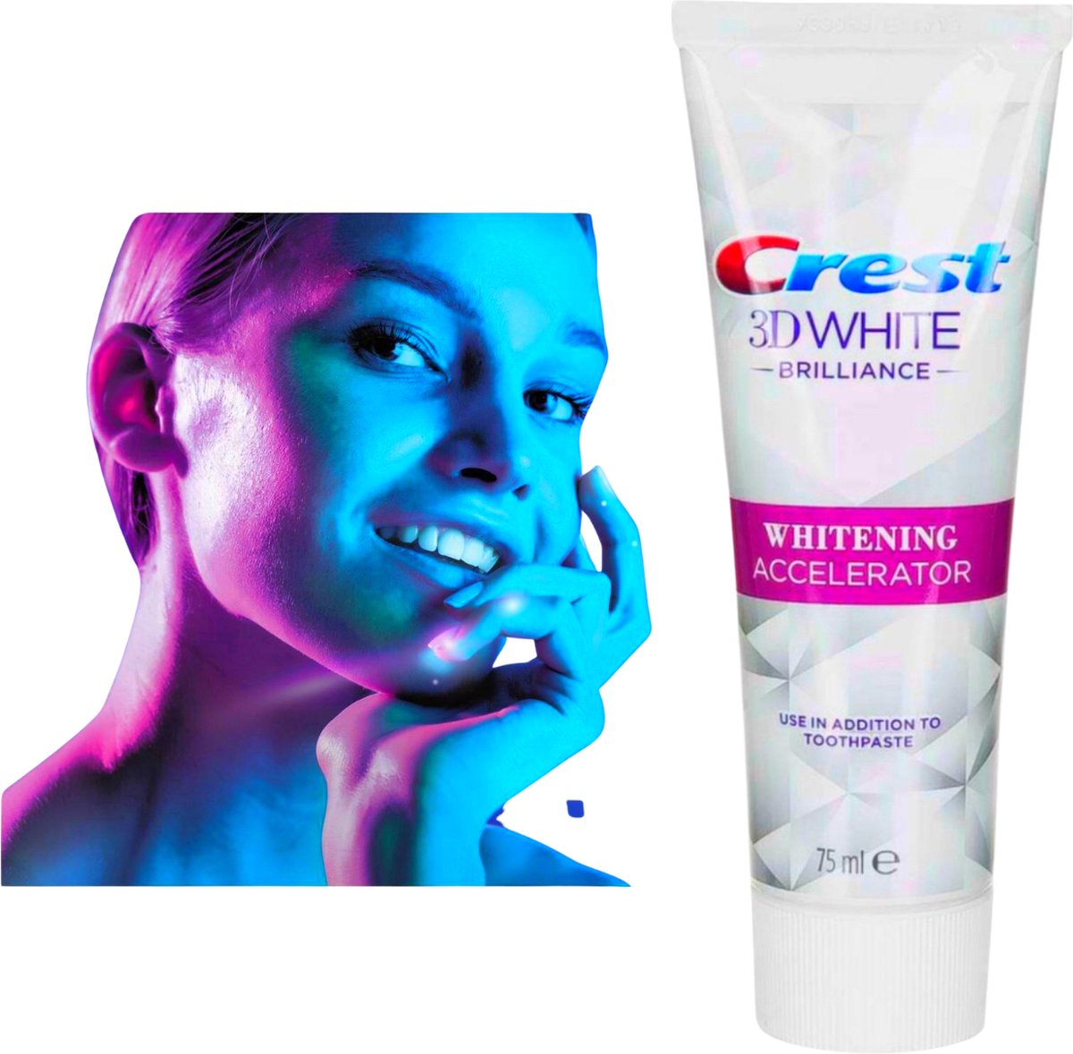 Crest 3D White Brilliance Whitening Toothpaste - Whitening Tandpasta - Wittere Tanden - Tandpasta Whitening - 75ml